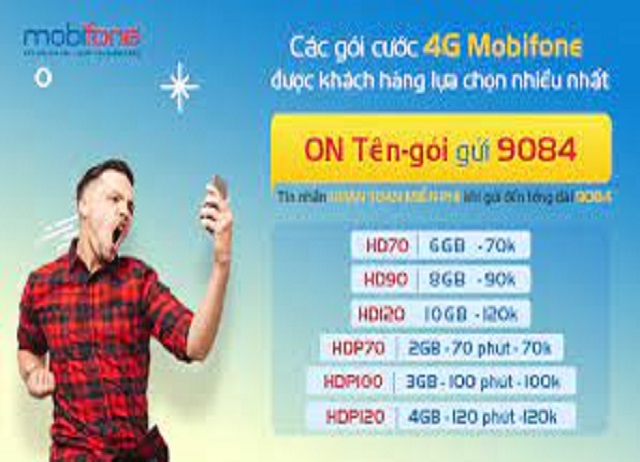 Các gói cước 4G Mobifone Internet 4G